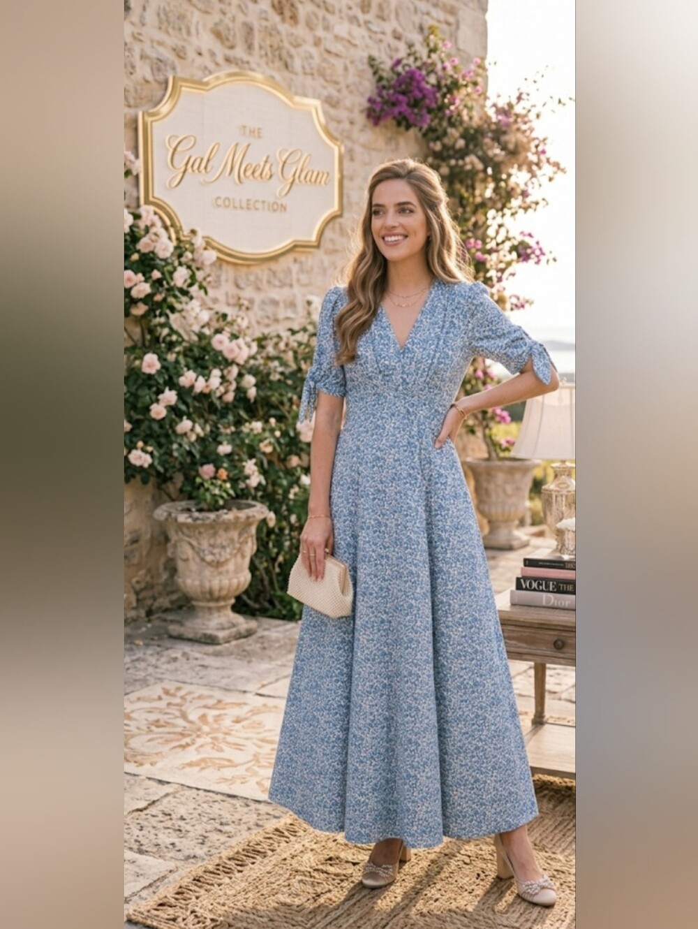 Floral Maxi Dress Gal Meets Glam Collection-Archival Elegance: